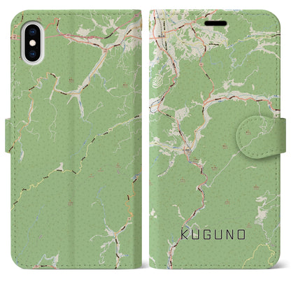 【久々野（岐阜県）】地図柄iPhoneケース（手帳タイプ）