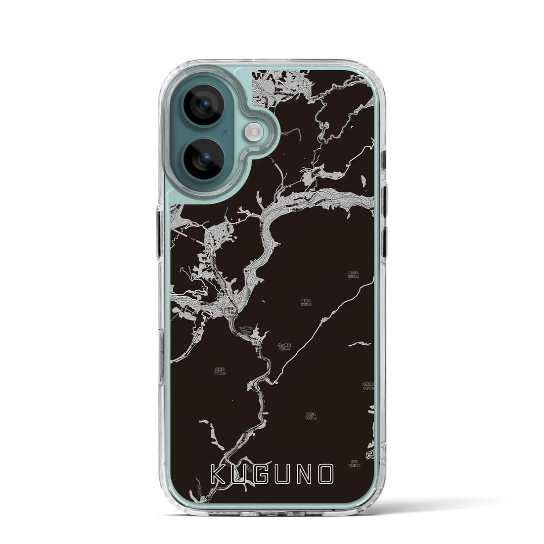 【久々野(岐阜県)】地図柄iPhoneケース(MagSafeタイプ)モノトーン・iPhone 16 Pro 用