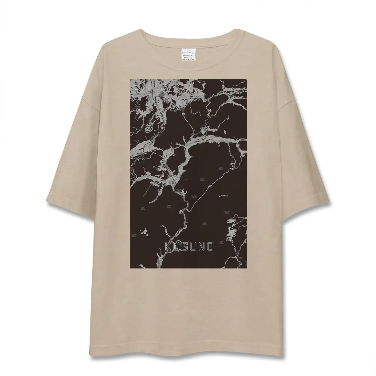 【久々野（岐阜県）】地図柄ビッグシルエットTシャツ