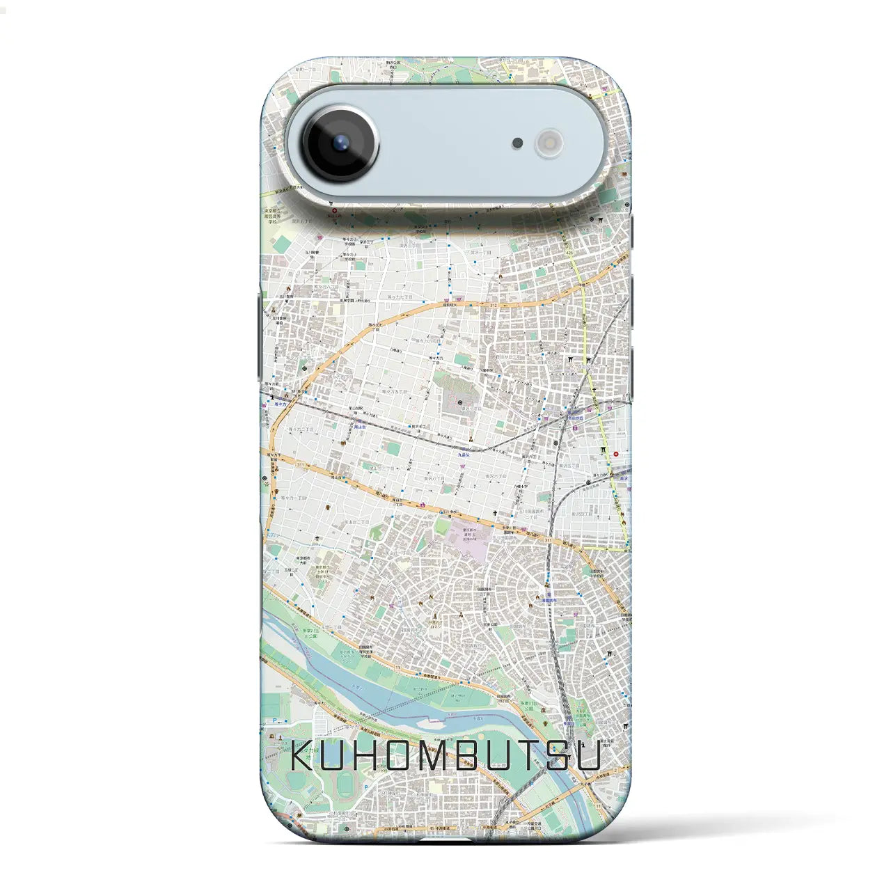 【九品仏（東京都）】地図柄iPhoneケース（バックカバータイプ）