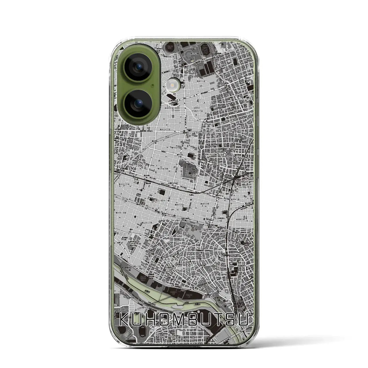 【九品仏（東京都）】地図柄iPhoneケース（クリアタイプ）