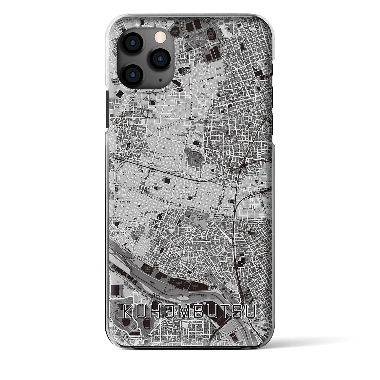 【九品仏（東京都）】地図柄iPhoneケース（クリアタイプ）