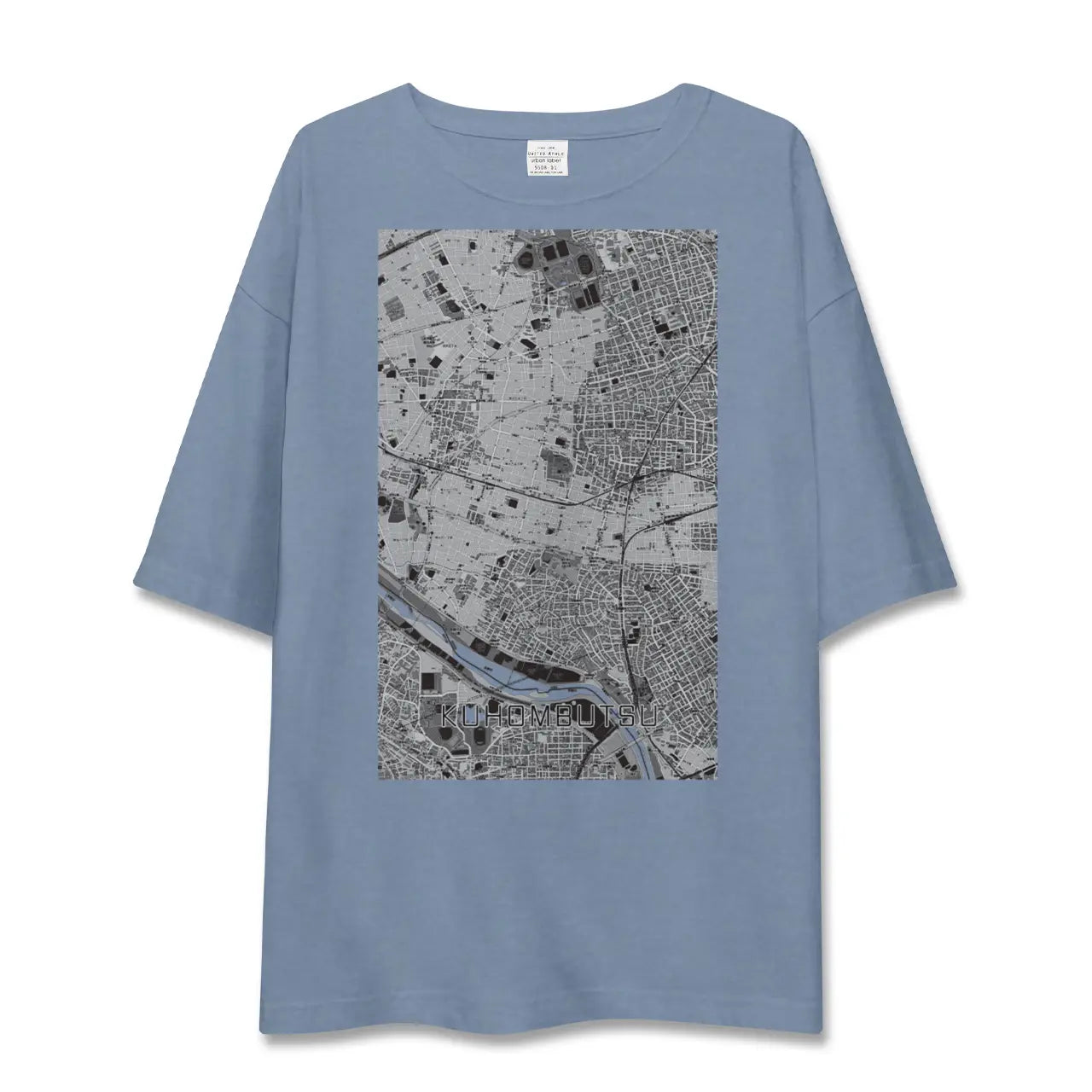 【九品仏（東京都）】地図柄ビッグシルエットTシャツ