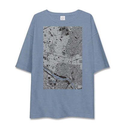 【九品仏（東京都）】地図柄ビッグシルエットTシャツ