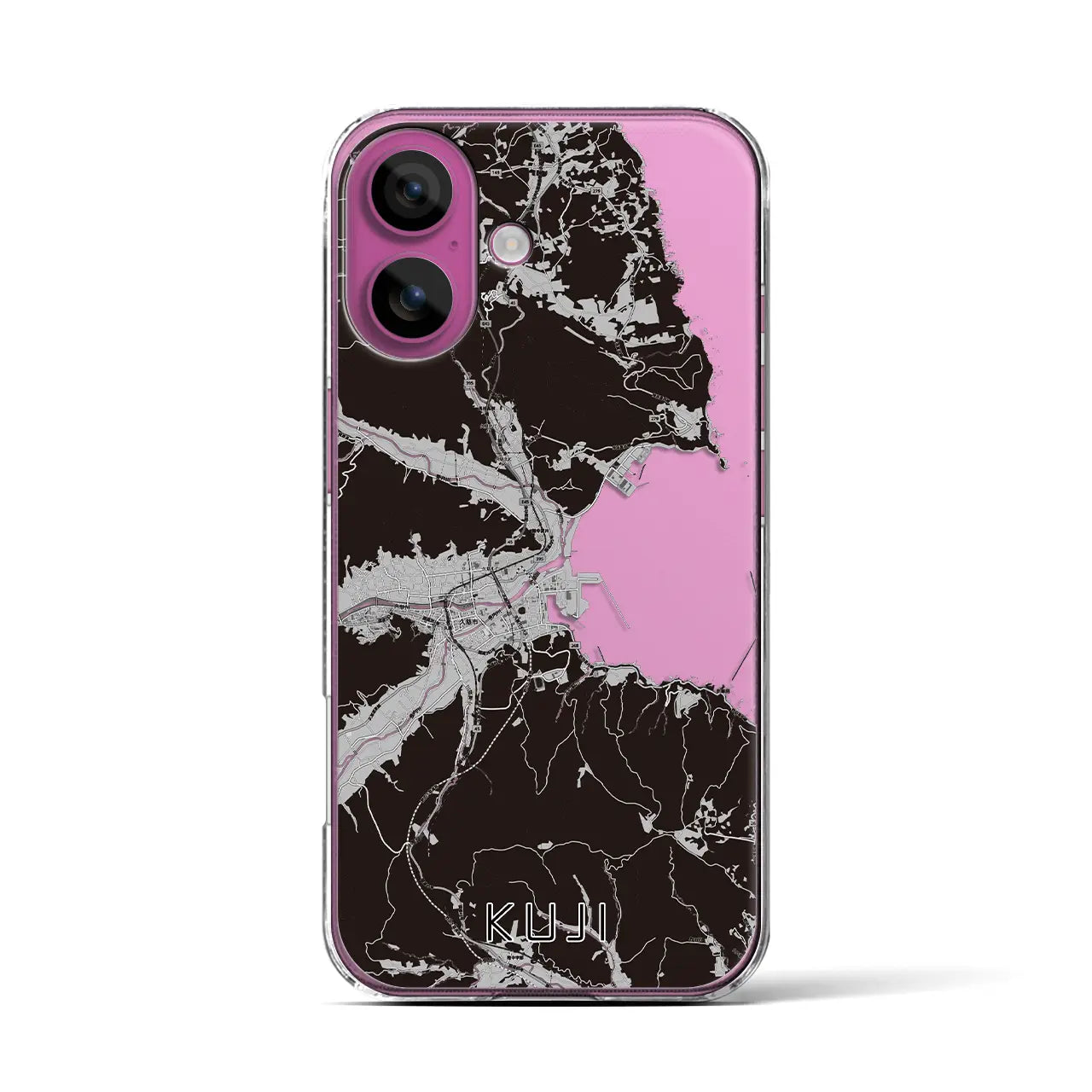 【久慈（岩手県）】地図柄iPhoneケース（クリアタイプ）