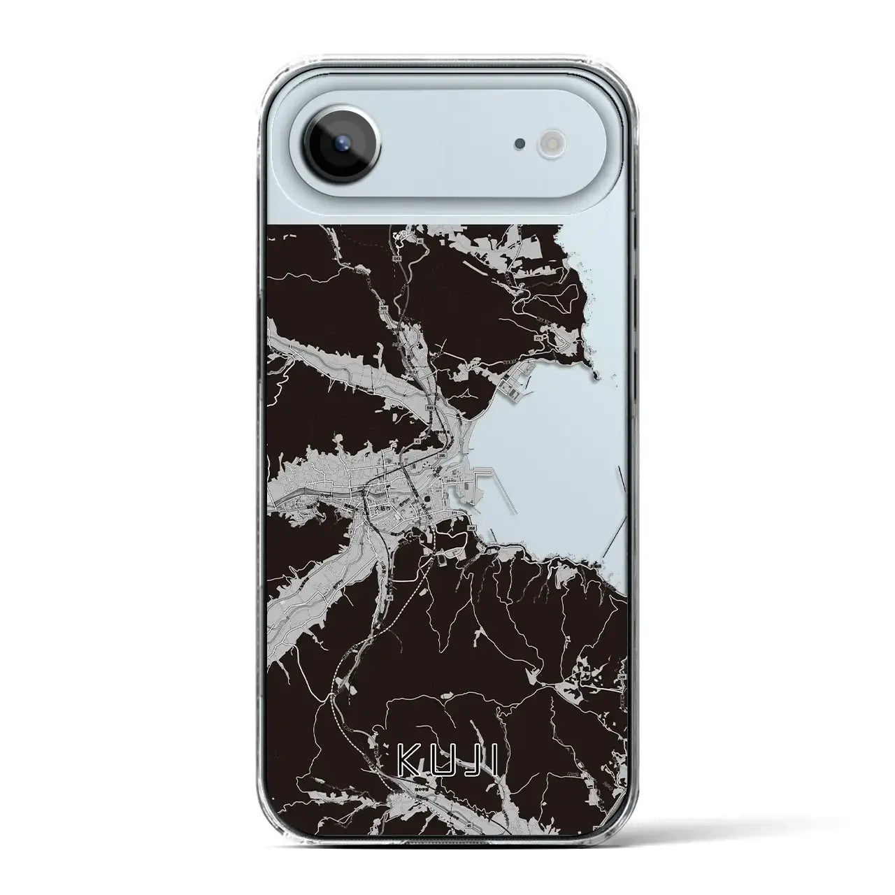 【久慈（岩手県）】地図柄iPhoneケース（クリアタイプ）モノトーン・iPhone 17 Pro Max 用