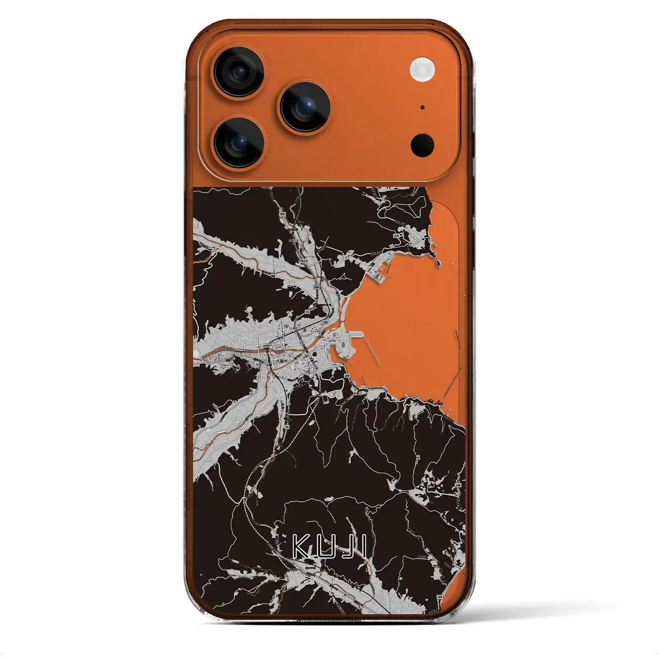【久慈（岩手県）】地図柄iPhoneケース（クリアタイプ）モノトーン・iPhone 17 Pro Max 用