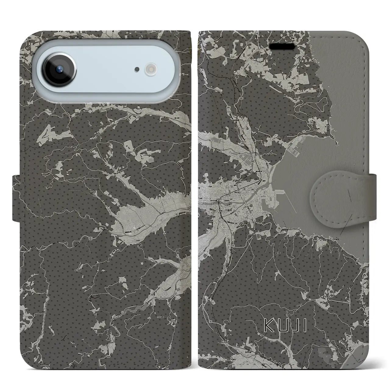 【久慈（岩手県）】地図柄iPhoneケース（手帳タイプ）