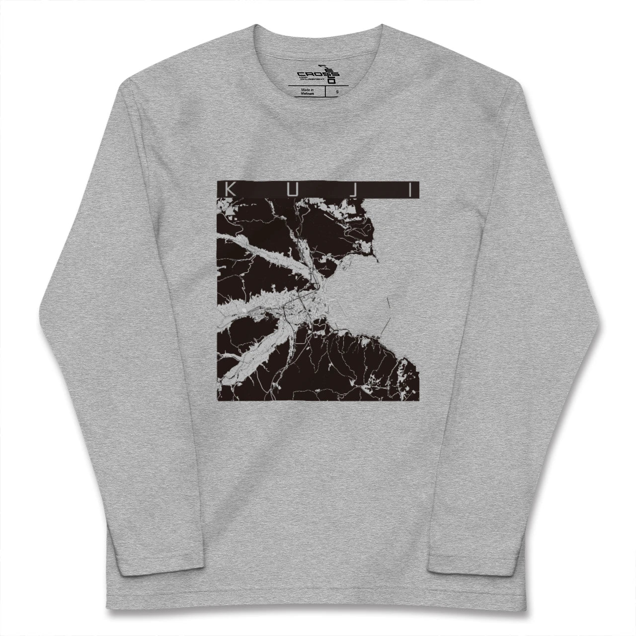 【久慈（岩手県）】地図柄ロングスリーブTシャツ