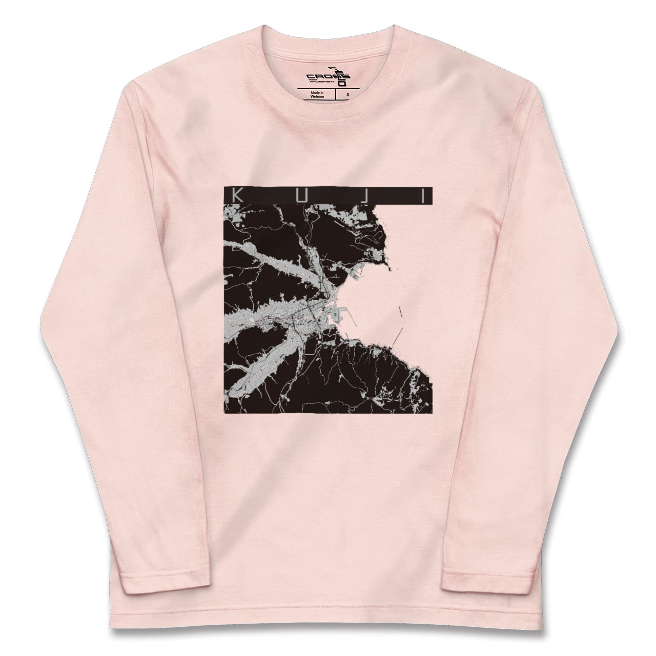 【久慈（岩手県）】地図柄ロングスリーブTシャツ