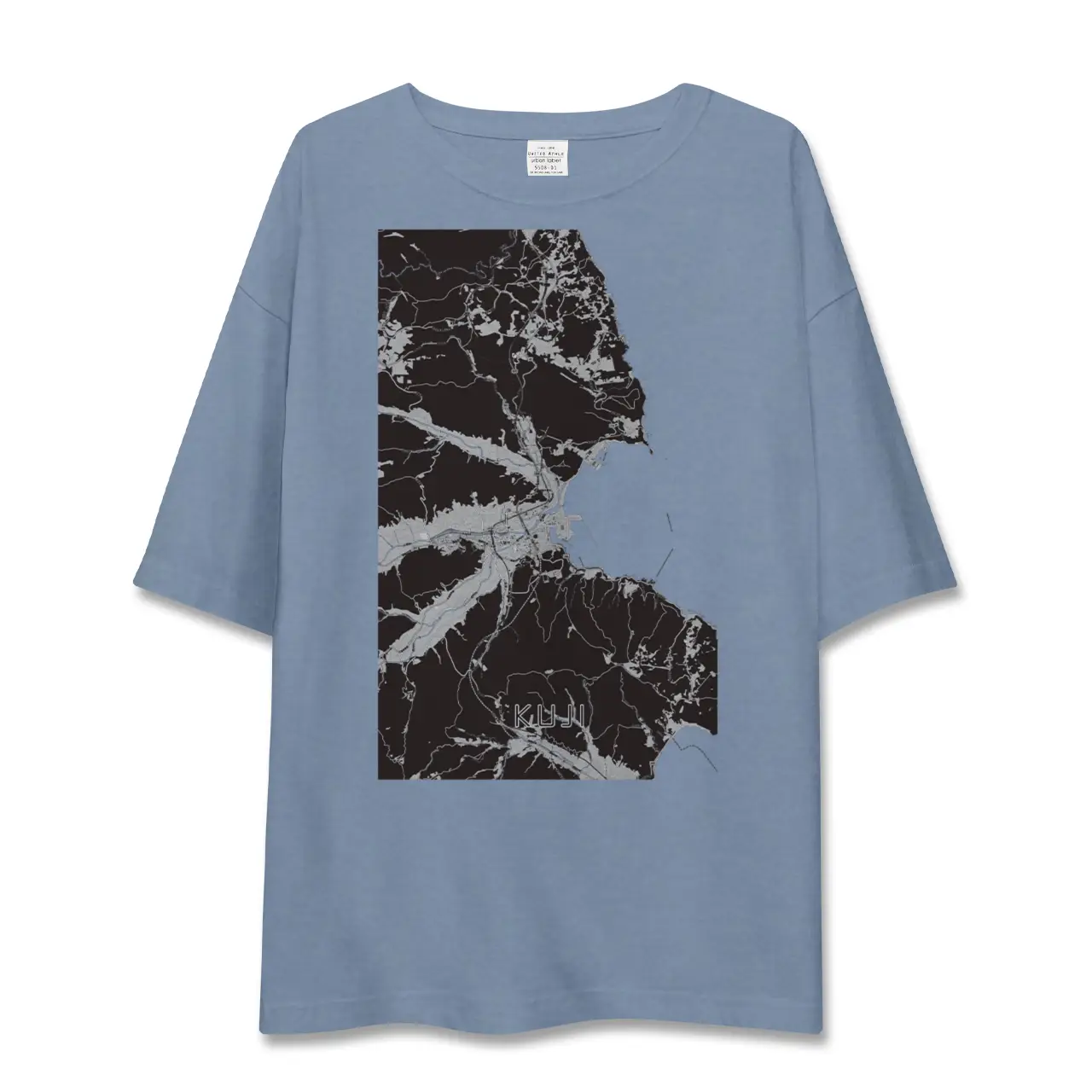 【久慈（岩手県）】地図柄ビッグシルエットTシャツ