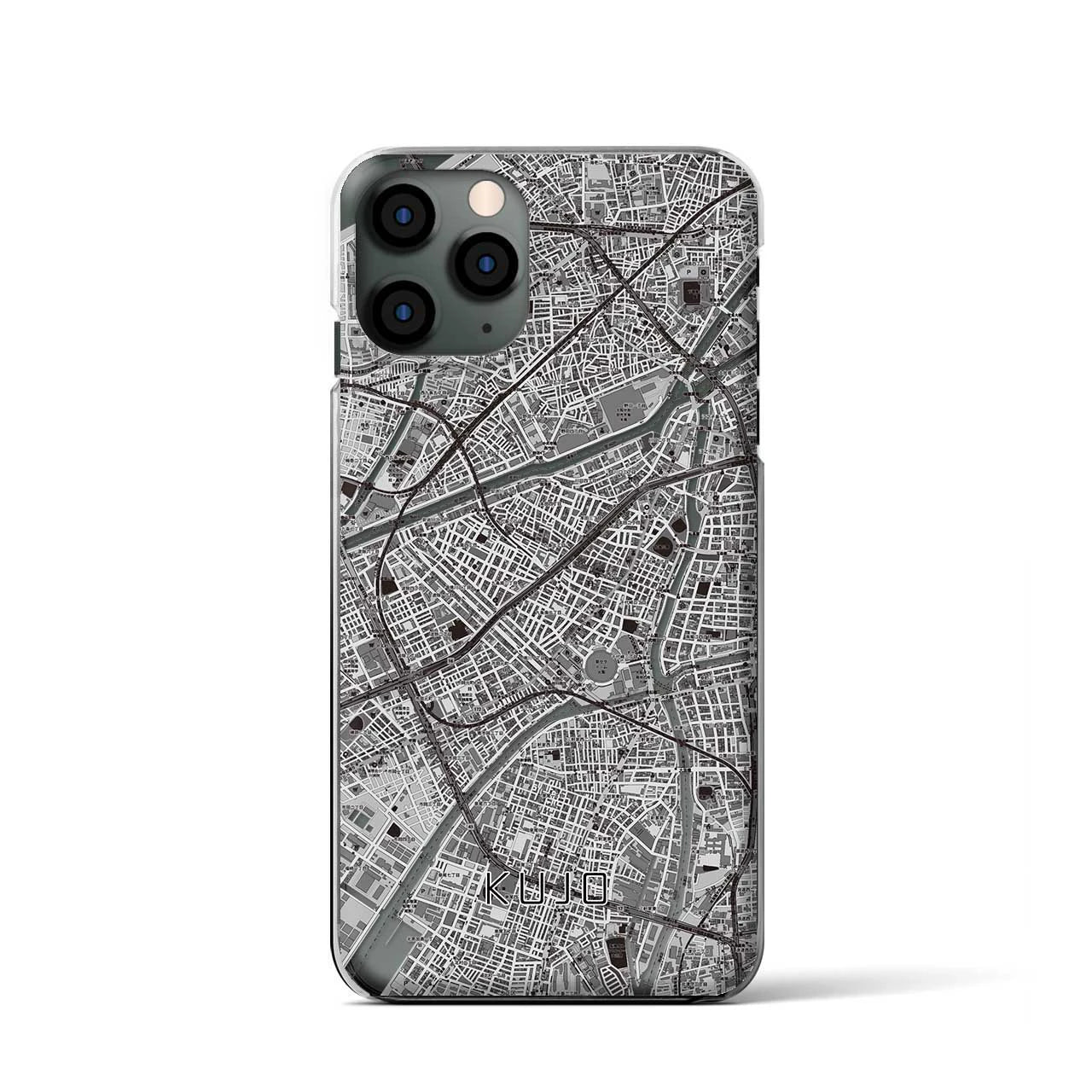 【九条（大阪府）】地図柄iPhoneケース（クリアタイプ）