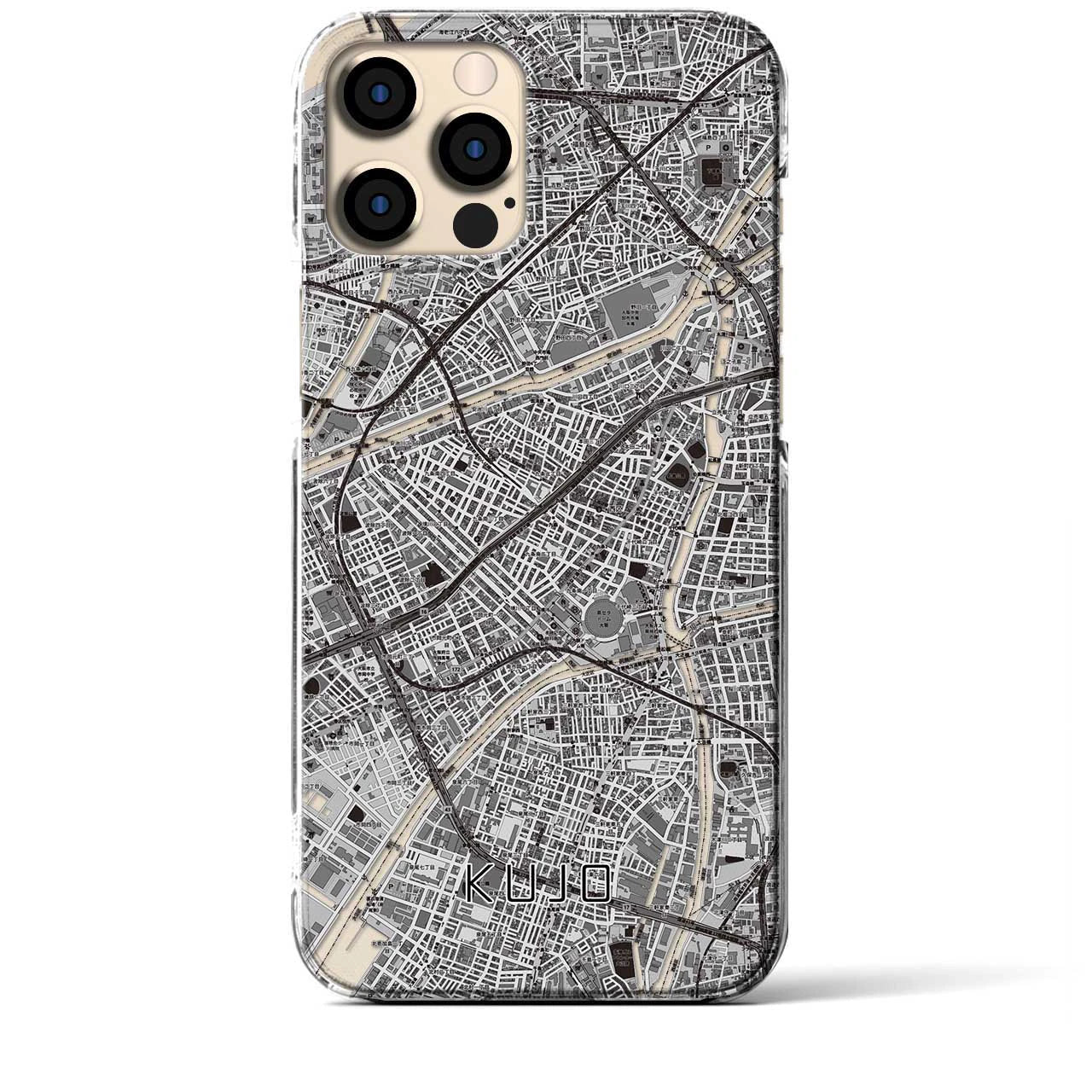 【九条（大阪府）】地図柄iPhoneケース（クリアタイプ）