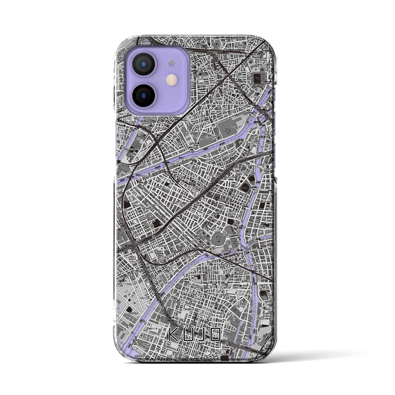 【九条（大阪府）】地図柄iPhoneケース（クリアタイプ）