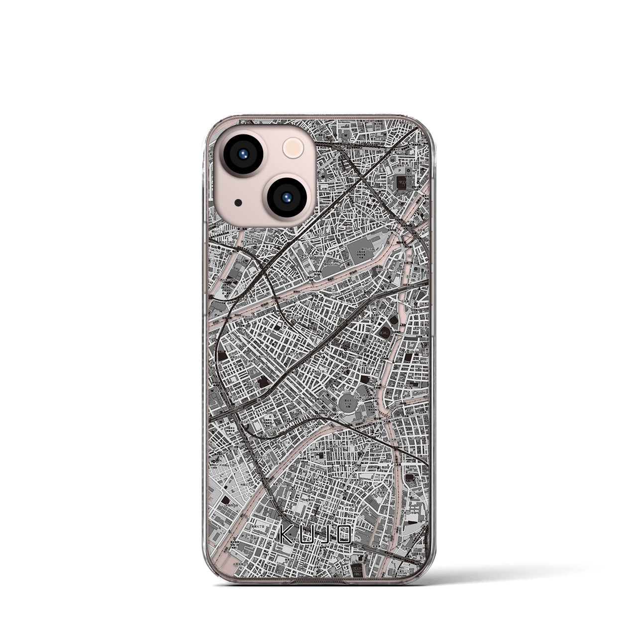 【九条（大阪府）】地図柄iPhoneケース（クリアタイプ）