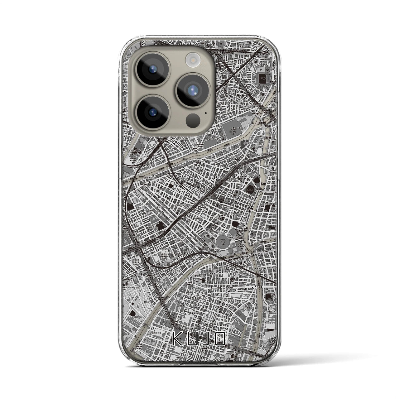 【九条（大阪府）】地図柄iPhoneケース（クリアタイプ）