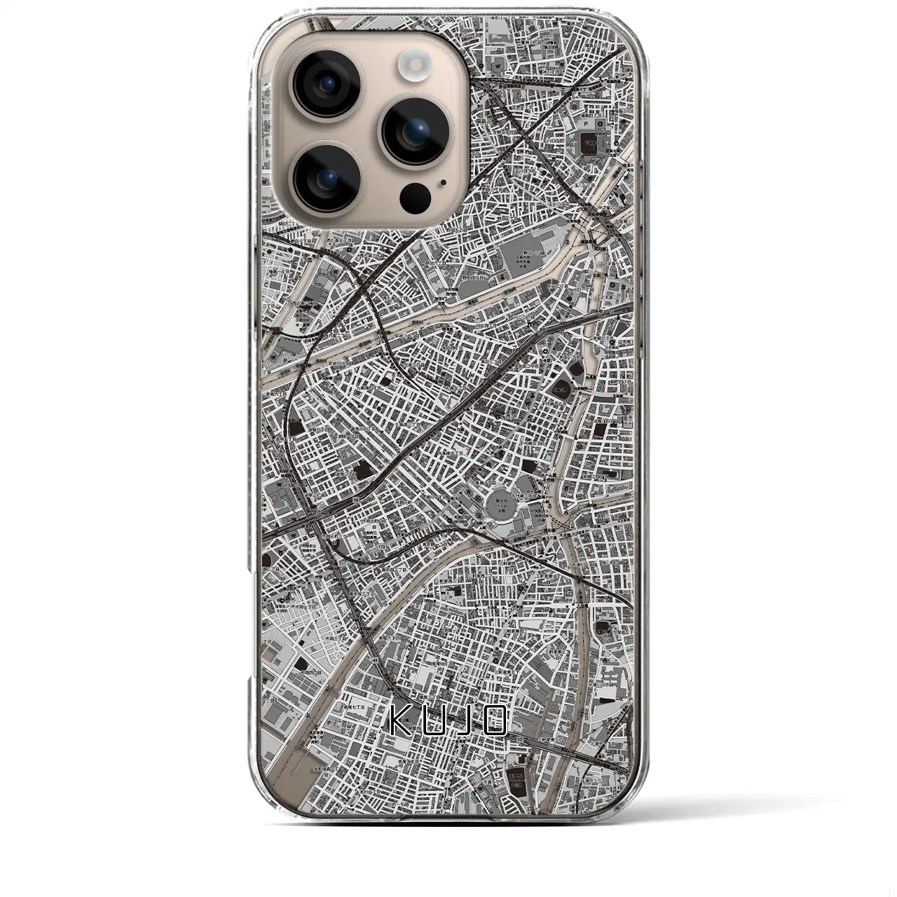 【九条（大阪府）】地図柄iPhoneケース（クリアタイプ）