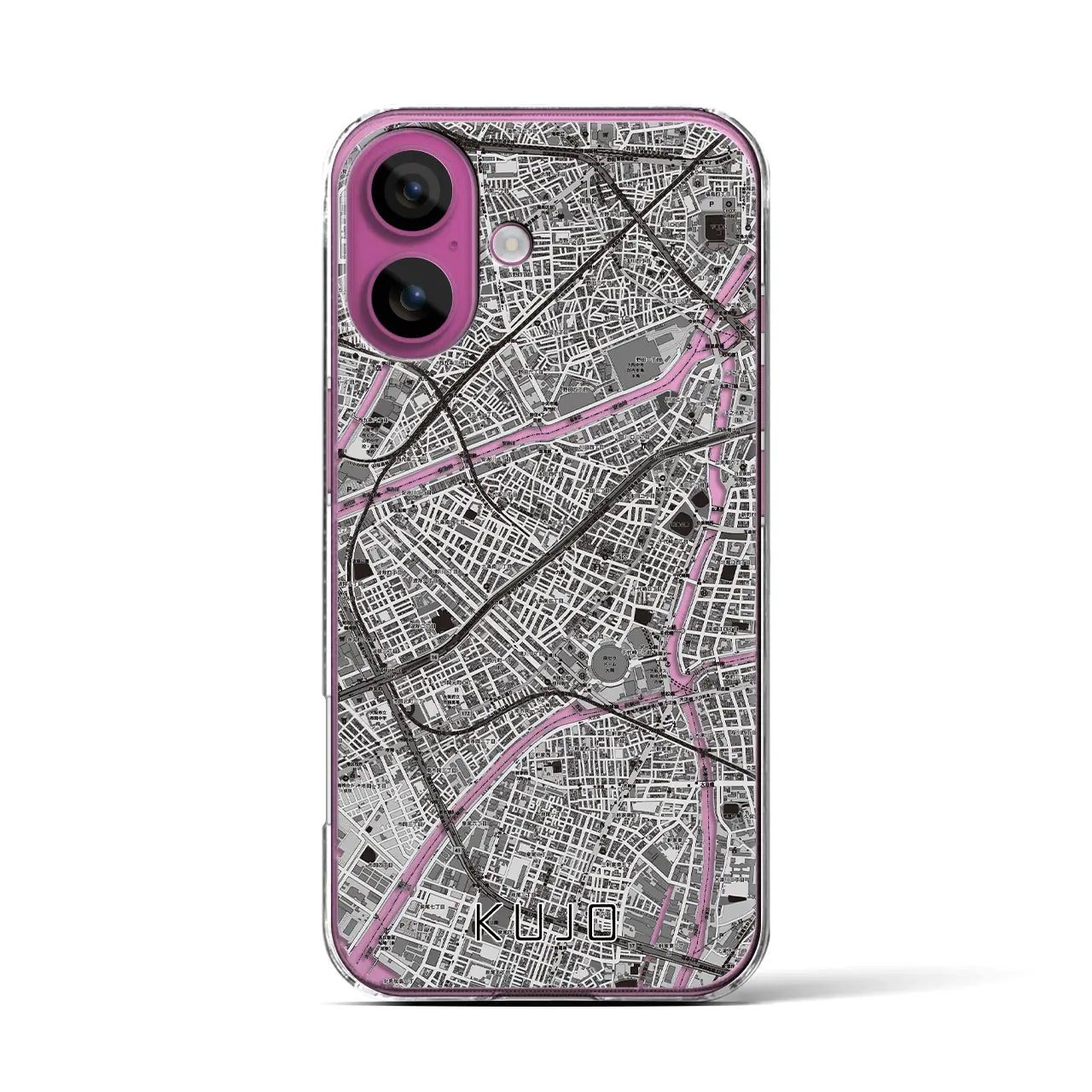 【九条（大阪府）】地図柄iPhoneケース（クリアタイプ）