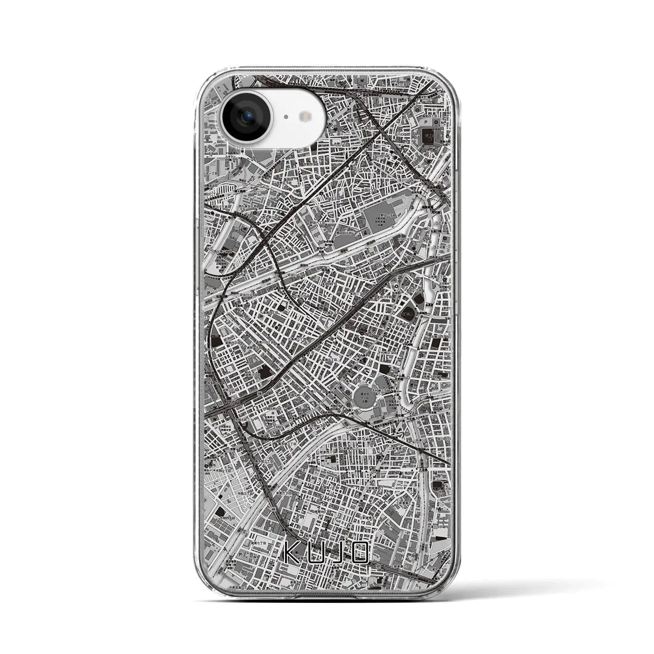 【九条（大阪府）】地図柄iPhoneケース（クリアタイプ）