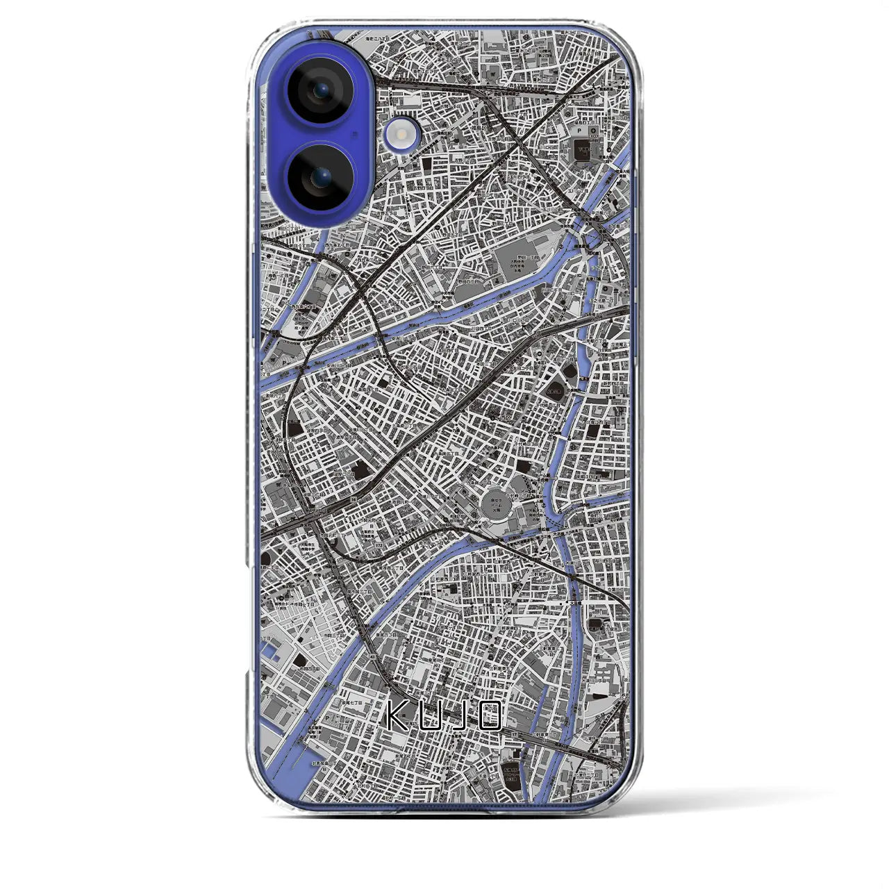 【九条（大阪府）】地図柄iPhoneケース（クリアタイプ）