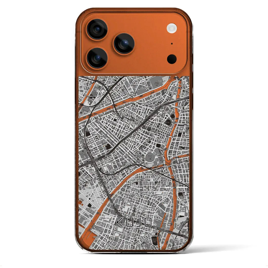 【九条（大阪府）】地図柄iPhoneケース（クリアタイプ）