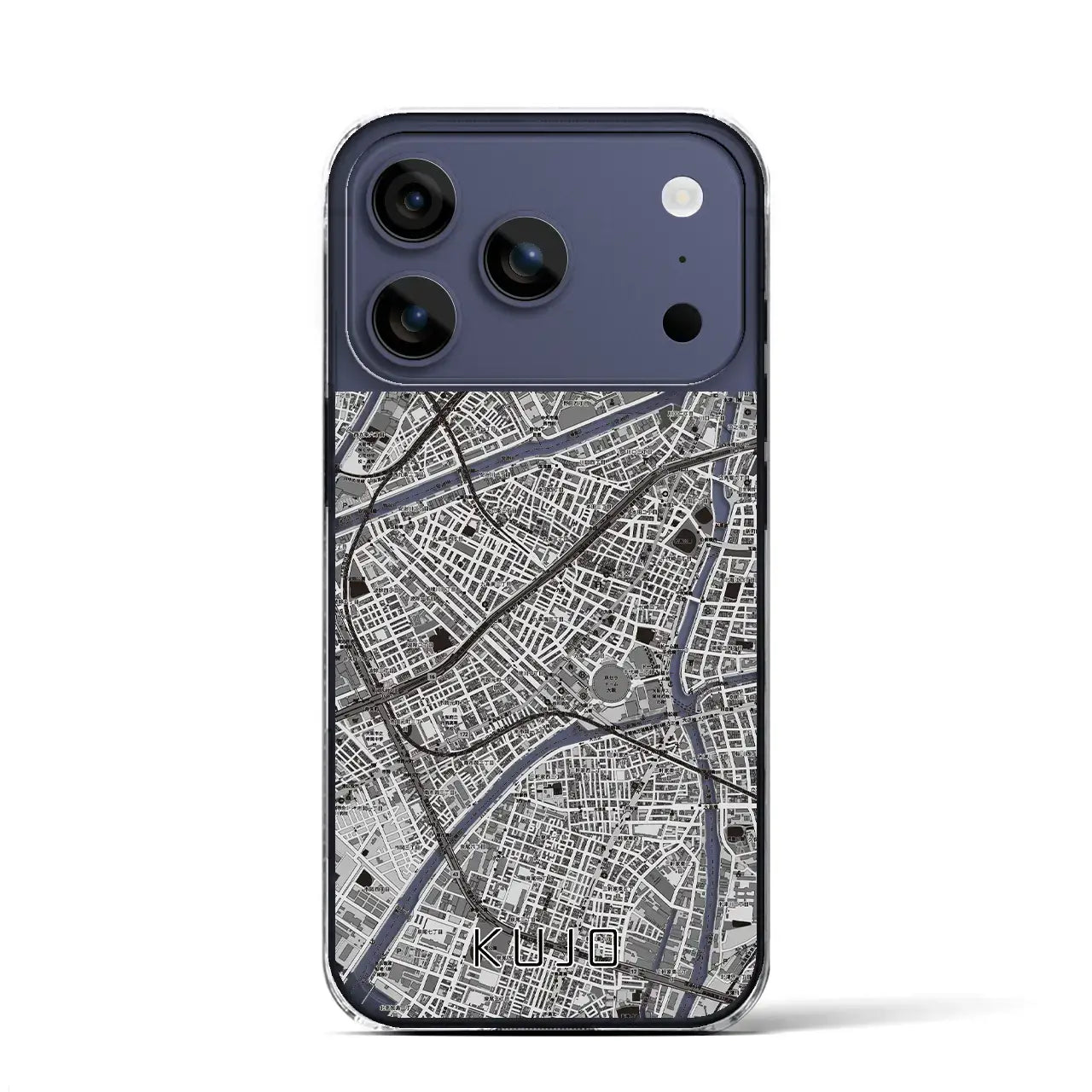 【九条（大阪府）】地図柄iPhoneケース（クリアタイプ）