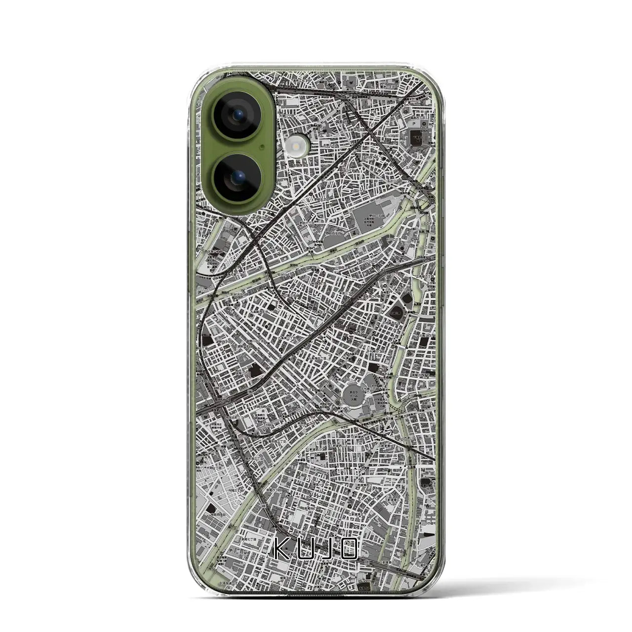 【九条（大阪府）】地図柄iPhoneケース（クリアタイプ）