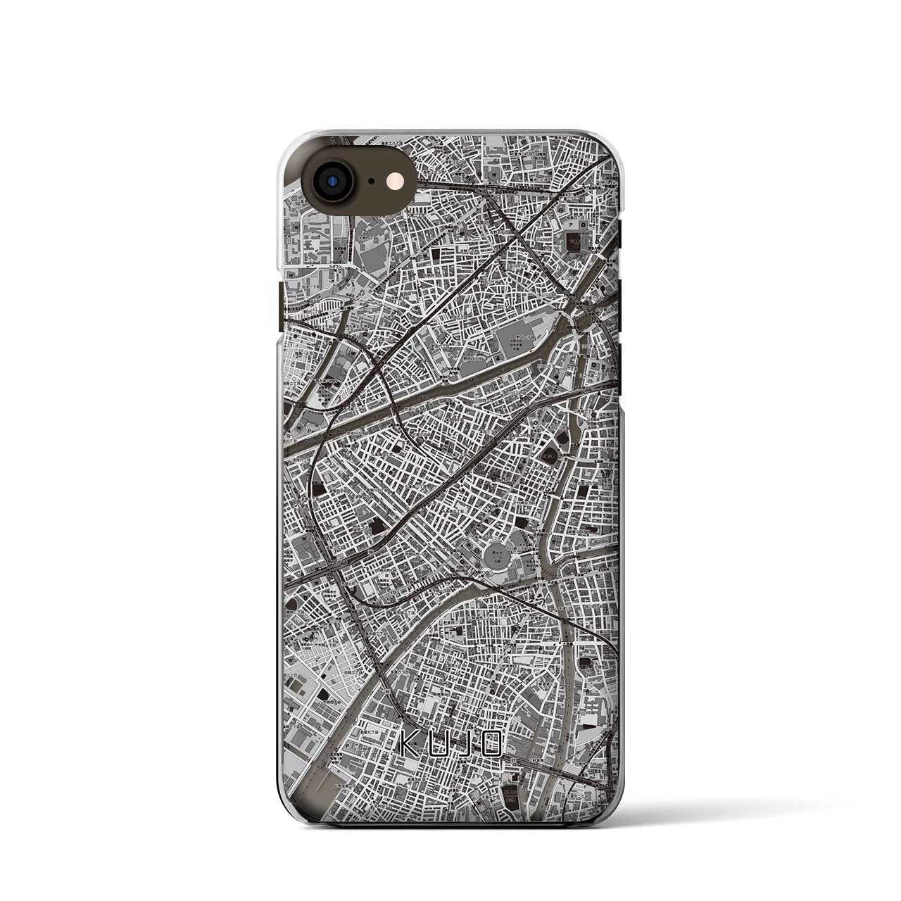 【九条（大阪府）】地図柄iPhoneケース（クリアタイプ）