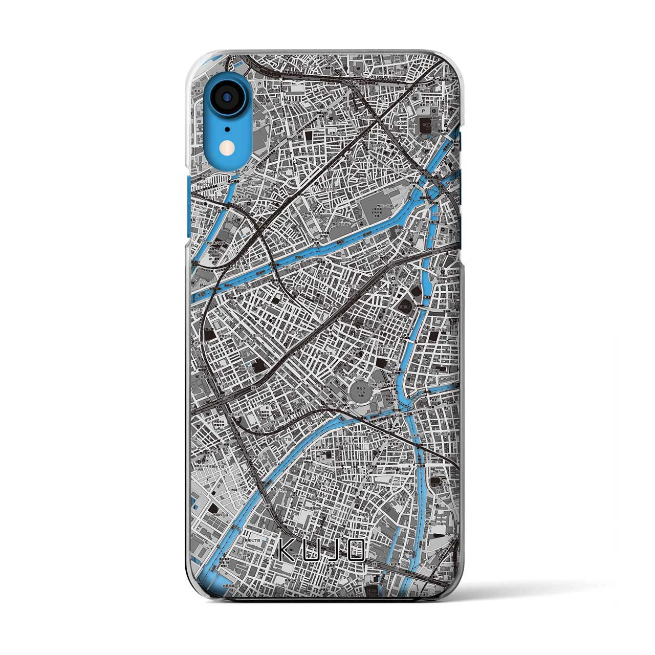 【九条（大阪府）】地図柄iPhoneケース（クリアタイプ）