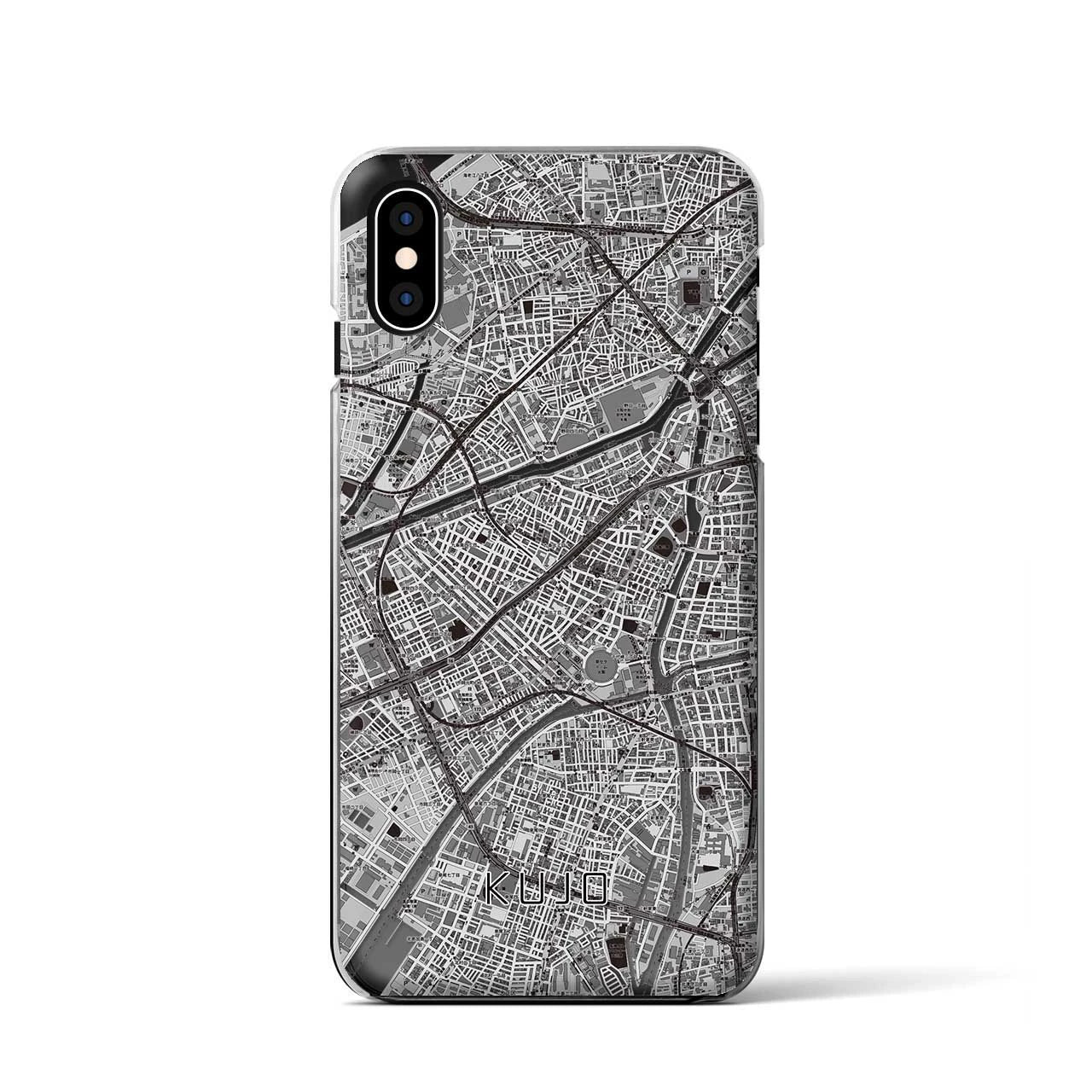 【九条（大阪府）】地図柄iPhoneケース（クリアタイプ）
