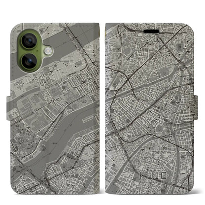 【九条（大阪府）】地図柄iPhoneケース（手帳タイプ）