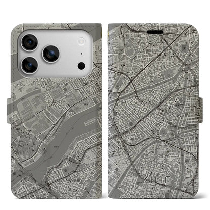 【九条（大阪府）】地図柄iPhoneケース（手帳タイプ）