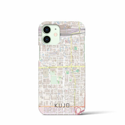 【九条（京都府）】地図柄iPhoneケース（バックカバータイプ）