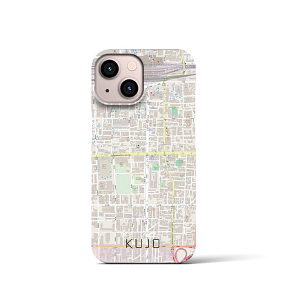 【九条（京都府）】地図柄iPhoneケース（バックカバータイプ）