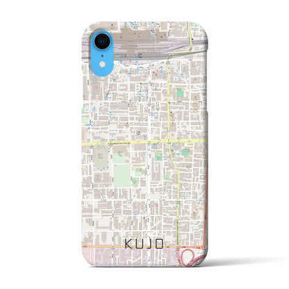 【九条（京都府）】地図柄iPhoneケース（バックカバータイプ）