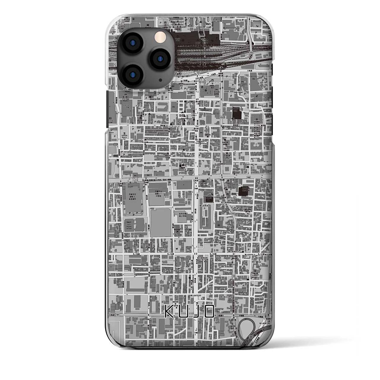 【九条（京都府）】地図柄iPhoneケース（クリアタイプ）