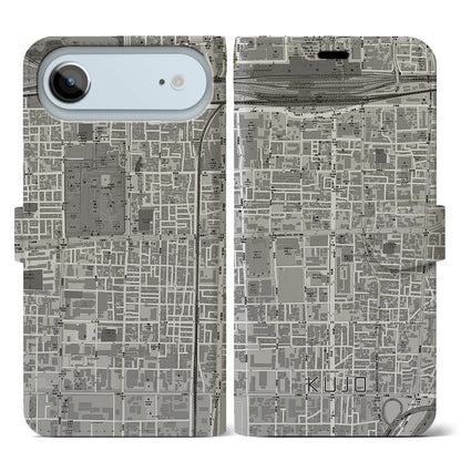 【九条（京都府）】地図柄iPhoneケース（手帳タイプ）