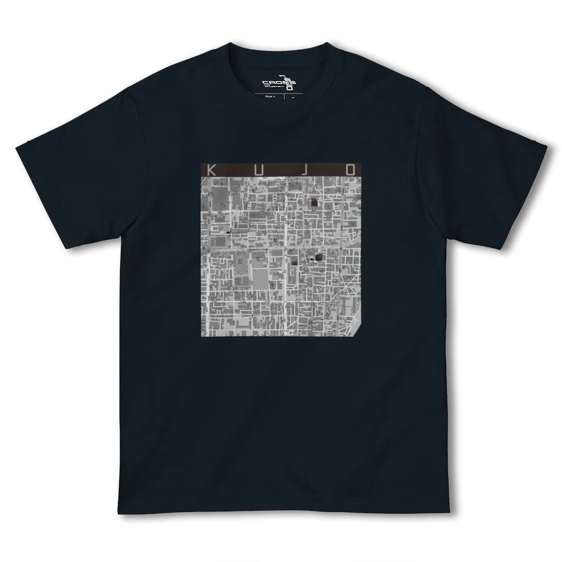 【九条(京都府)】地図柄ヘビーウェイトTシャツ