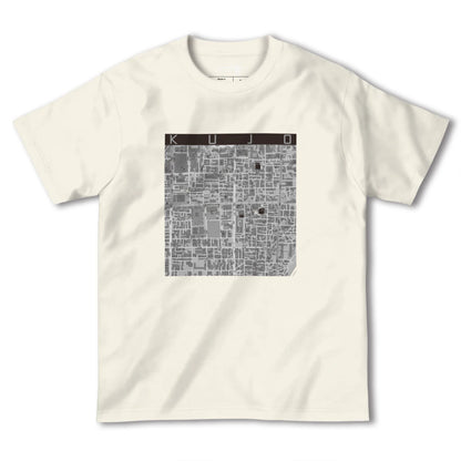 【九条（京都府）】地図柄ヘビーウェイトTシャツ