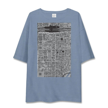 【九条（京都府）】地図柄ビッグシルエットTシャツ