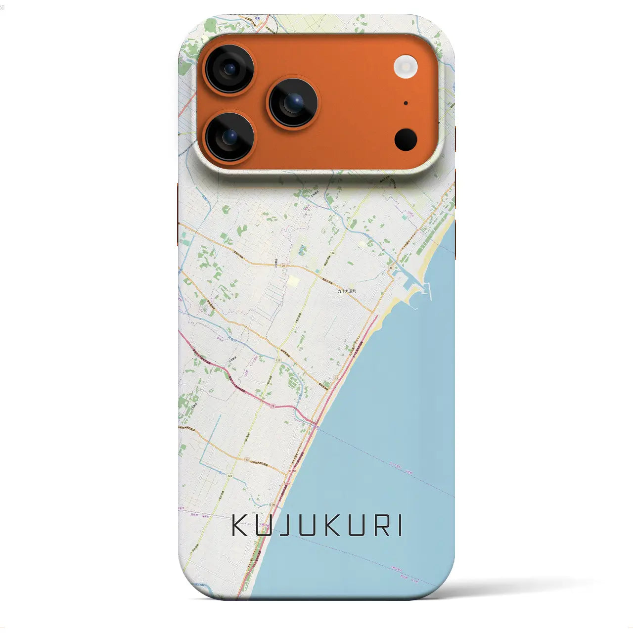 【九十九里（千葉県）】地図柄iPhoneケース（バックカバータイプ）