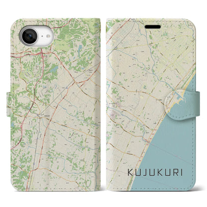 【九十九里（千葉県）】地図柄iPhoneケース（手帳タイプ）