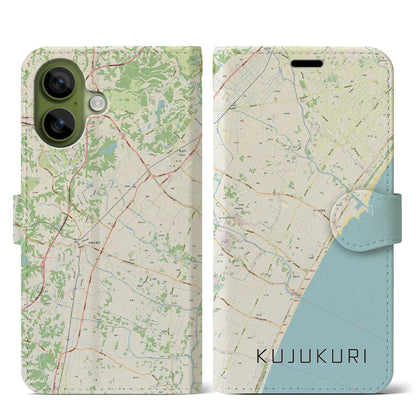 【九十九里（千葉県）】地図柄iPhoneケース（手帳タイプ）