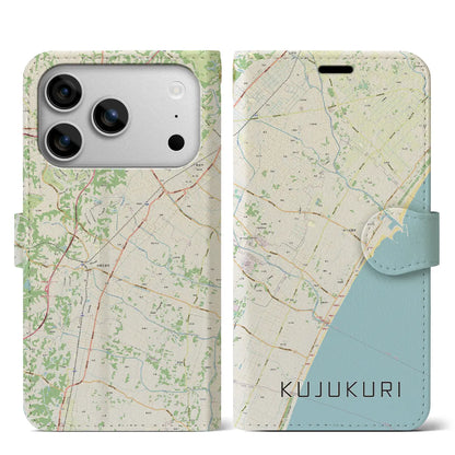 【九十九里（千葉県）】地図柄iPhoneケース（手帳タイプ）