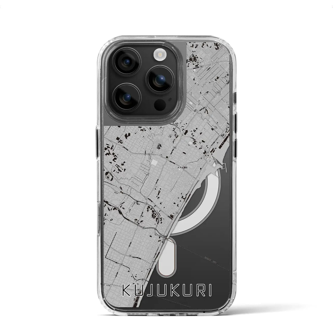 【九十九里(千葉県)】地図柄iPhoneケース(MagSafeタイプ)