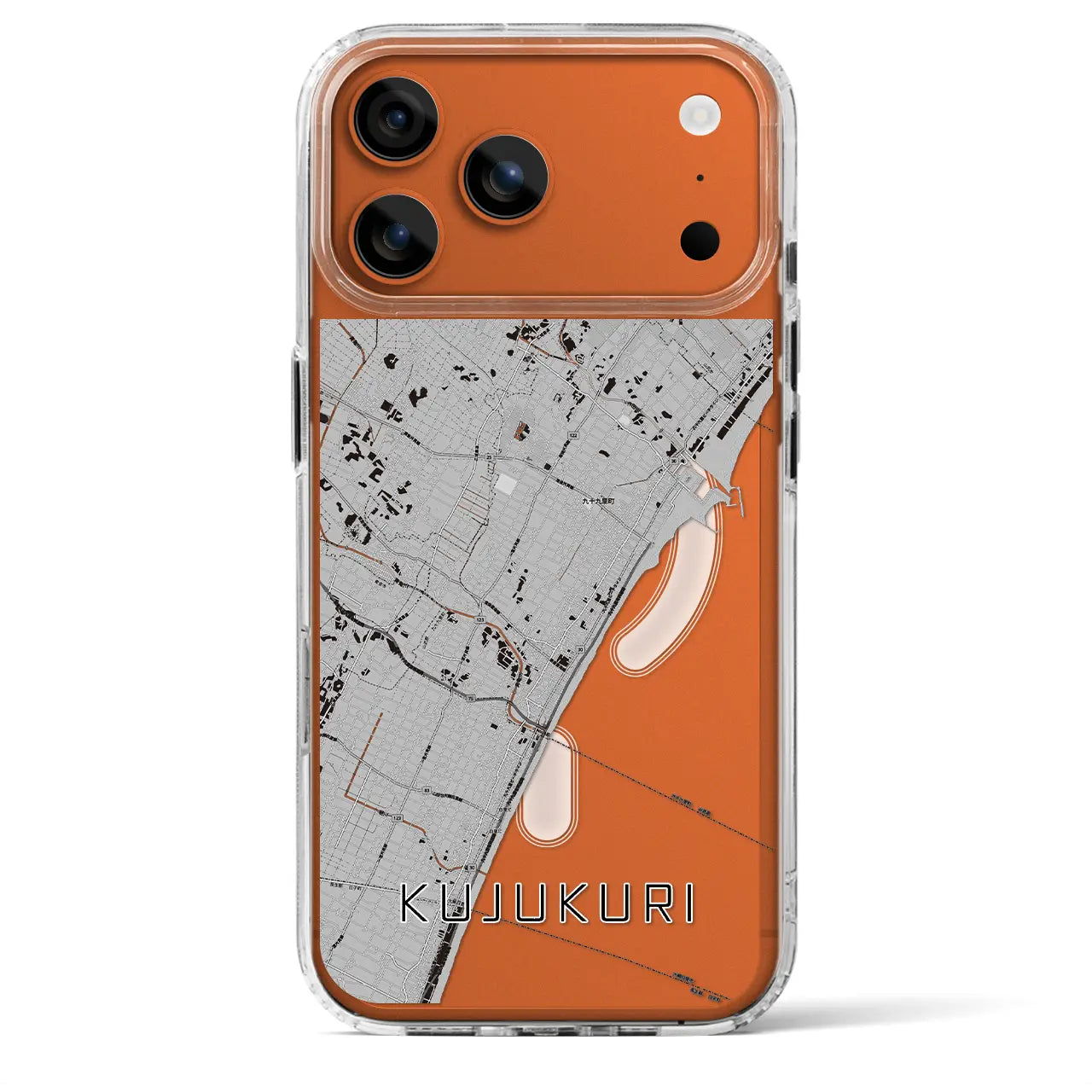 【九十九里（千葉県）】地図柄iPhoneケース（MagSafeタイプ）