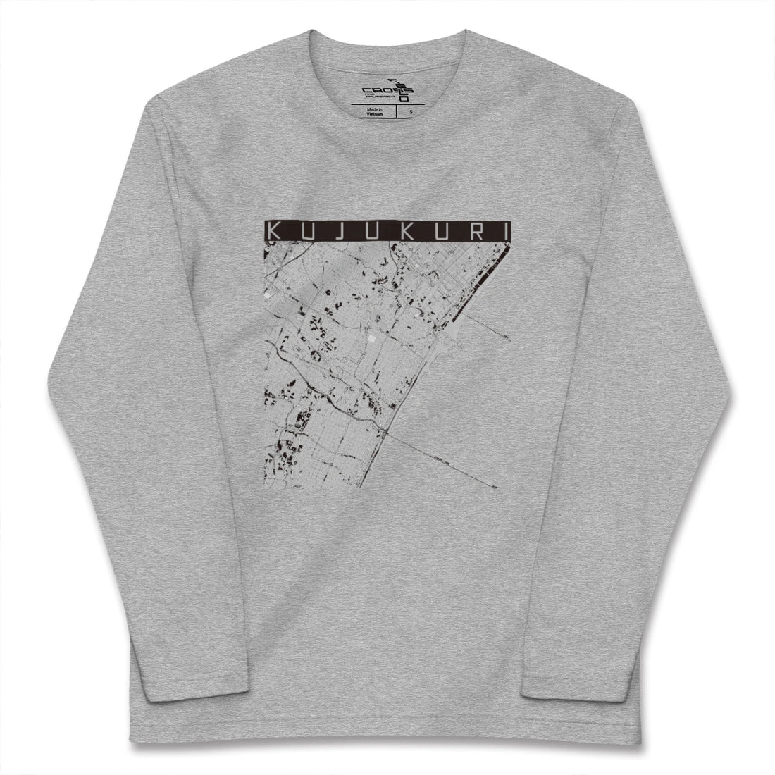 【九十九里（千葉県）】地図柄ロングスリーブTシャツ