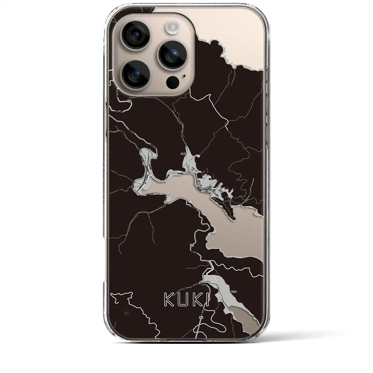 【九鬼（三重県）】地図柄iPhoneケース（クリアタイプ）