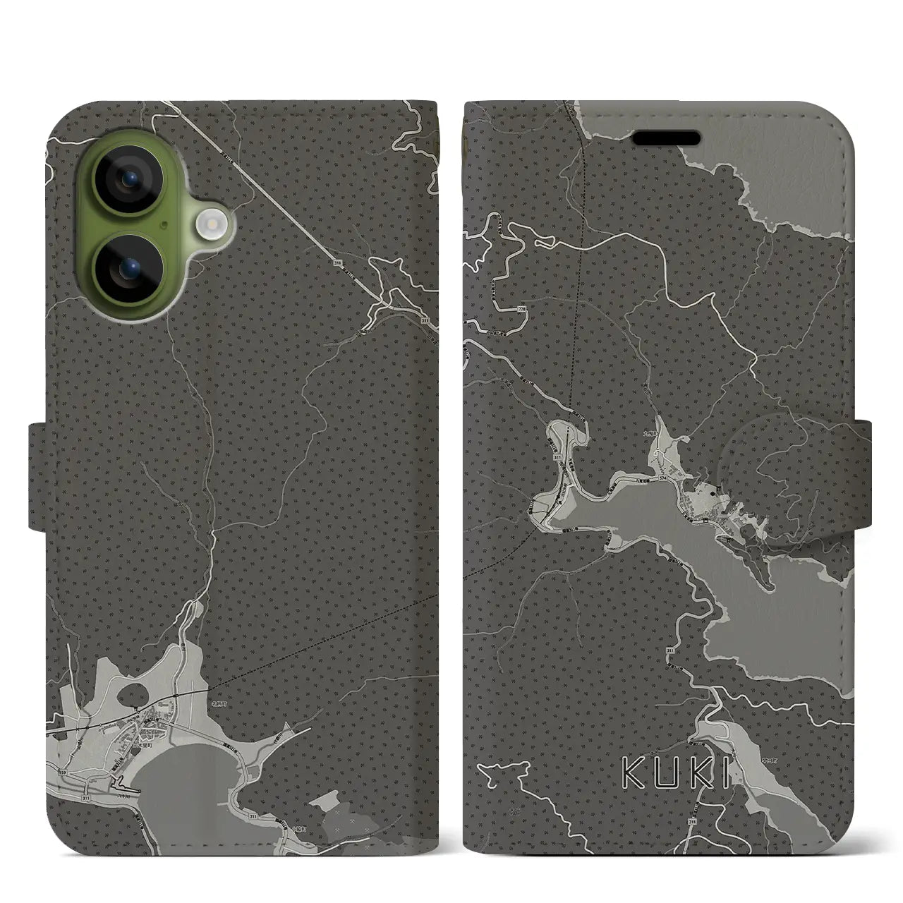 【九鬼（三重県）】地図柄iPhoneケース（手帳タイプ）