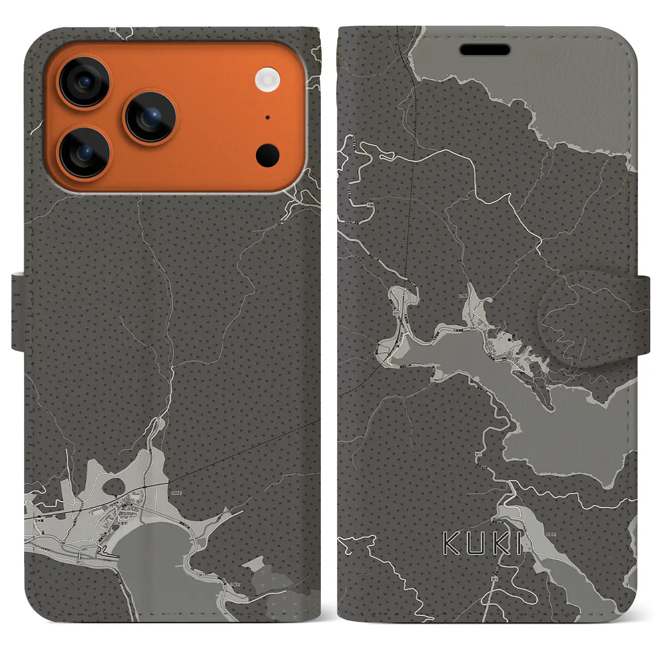 【九鬼（三重県）】地図柄iPhoneケース（手帳タイプ）